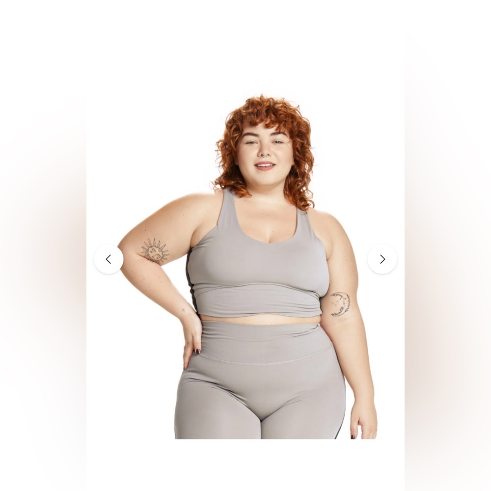 Parallel Lust Enhanced Bra + Leggings Set (Small, Taupe Grey)